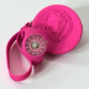 Authentic Versace Silicone Sport Watch- Pink - Unisex new w case